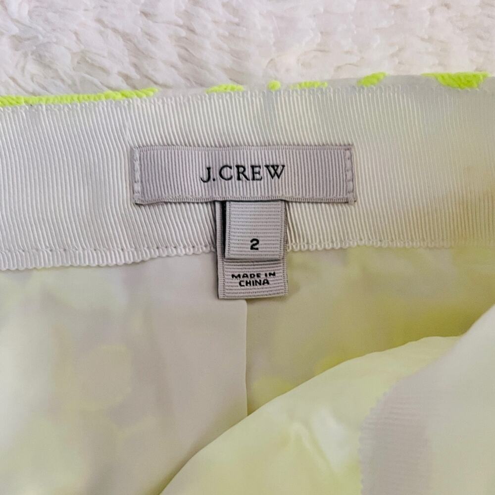 J. Crew Neon Embroidered Mini Skirt Size 2 - Picture 10 of 11